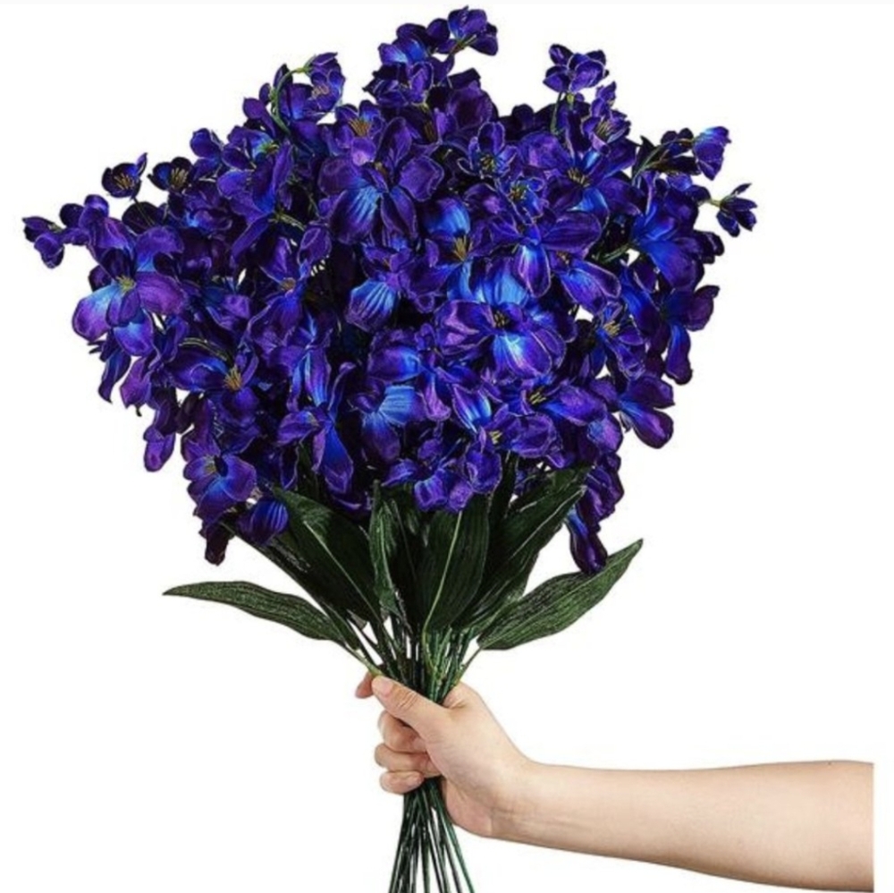Blue Purple Artificial Orchid Bouquet